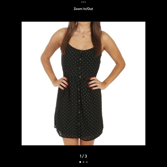 Volcom Mini Dress polka dot button down - Picture 2 of 2